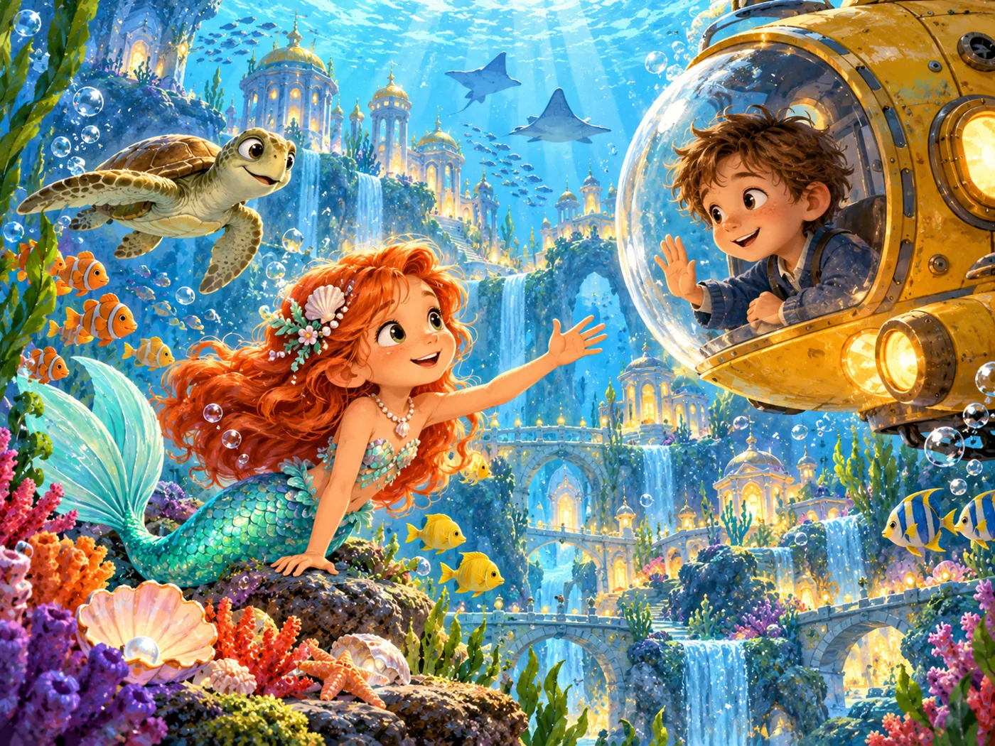 Illustration for The Littlest Mermaid of Azatland
